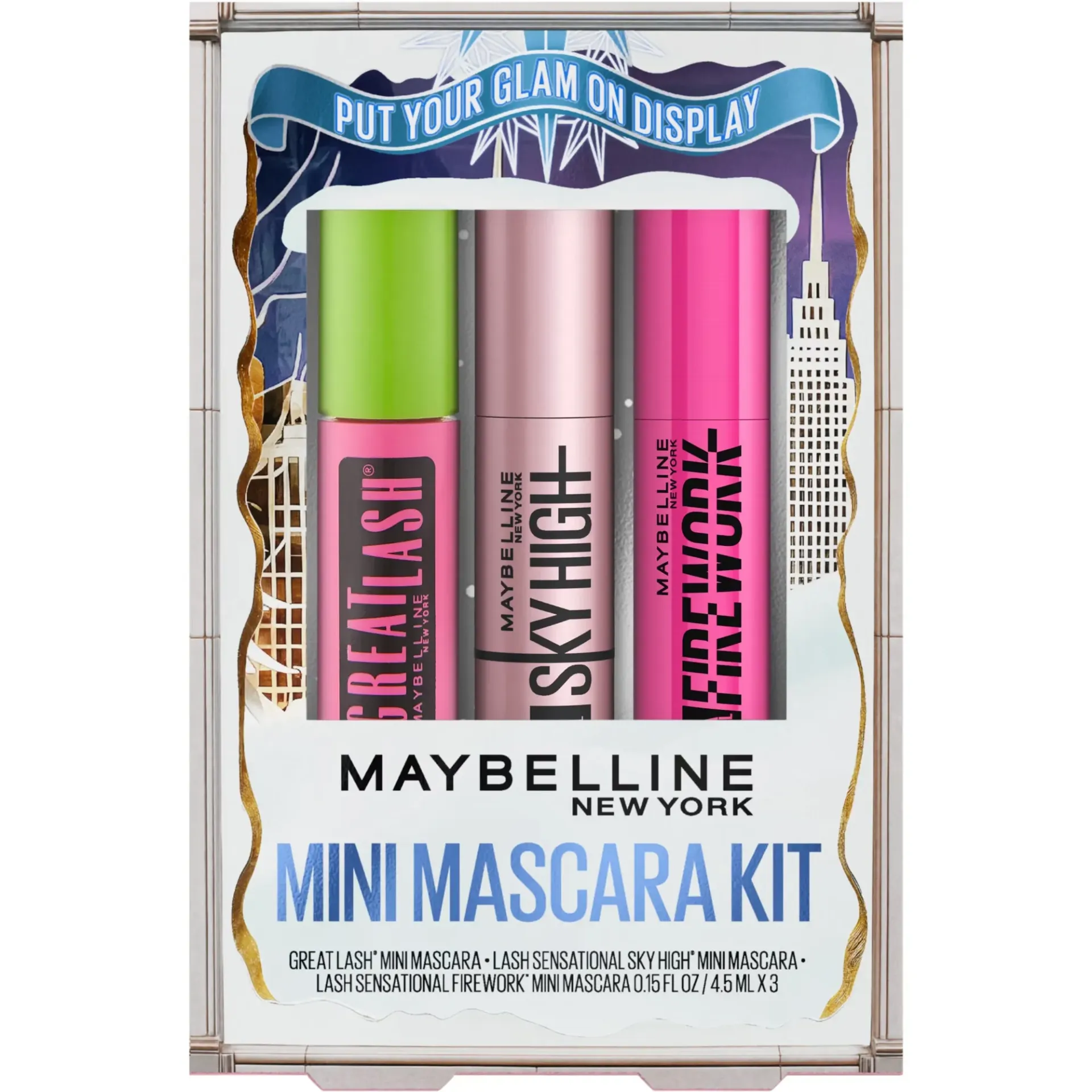 Set de 3 mini máscaras Maybelline – Very Black